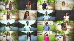 Teenagers portrait composition Stock Footage