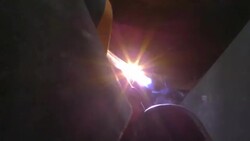 Welding steel pipe Stock Footage