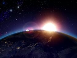 Sunrise from space Stock Footage