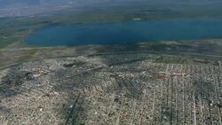 City of Chimalhuacan and Lake Nabor Carrillo in The Valley of Mexico. Stock Footage