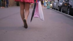 After Shopping Stock Footage