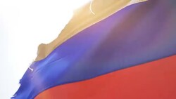 Video of Russian Federation flag Stock Footage