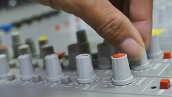 HD:Close-up Live Mixing Desk Stock Footage