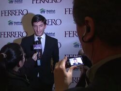 Evan Lysacek at the Ferrero Chocolates and Evan Lysacek Fashion Event at New York NY.  Stock Footage