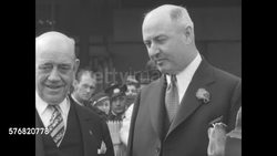 James Farley and Ruby Laffoon at 1933 Kentucky Derby News Clip