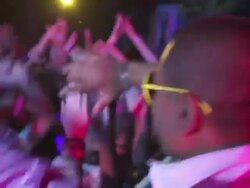 HD: Nightclub Performer Motivating Guests To Dance Stock Footage