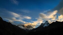 Mount Everest at Dawn 4K Timelapse Stock Footage