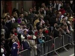 Raw video of waterford crystal ball dropping in NYC News Clip