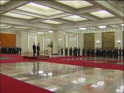 Canada PM Harper visits, welcome ceremony, meets China PM Wen News Clip