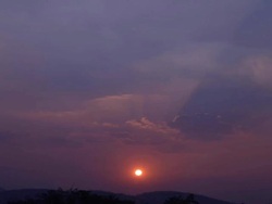 Timelapse sunset and sun beam Stock Footage