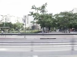 MS POV View of city and traffic moving on street / Caracas, Venezuela Stock Footage