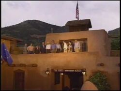 President Bill Clinton Takes Pictures With World Leaders at G8 Summit Stock Footage