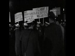 SYND 25 11 67 NDP PARTY MEETING IN FRANKFURT ENDS IN CLASH WITH DEMONSTRATORS Instructional Video