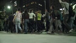 CLEAN : Thousands protest in Sao Paulo News Clip