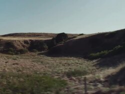 Drive-by barren desolate rural countryside Stock Footage