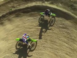 HD CRANE: Motocross Racing Stock Footage
