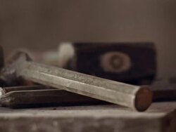 Stonemason tools Stock Footage