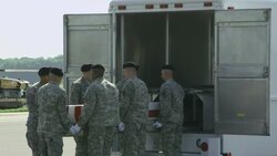 The body of Maj. Gen. Harold Greene, killed in an Afghan "insider attack", arrived Thursday morning at Dover Air Force Base, home to the nation's largest military mortuary. (Aug. 7) News Clip