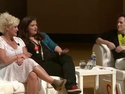 INTERVIEW - Anne Burrell, Geoffrey Zakarian, Alex Guarnaschlli, Marc Murphy, Maile Carpenter at Food Network In Concert Stock Footage