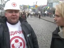 Protesters in Kiev continue to demonstrate News Clip