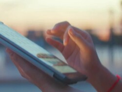 Lifestyle digital tablet Wireless Technology Stock Footage