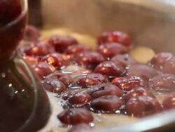 making juice with Fruit and medicine Stock Footage