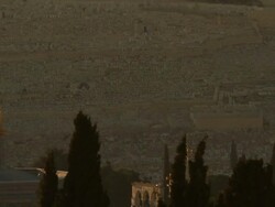 Mosques and Dome of the Rock in Jerusalem Stock Footage