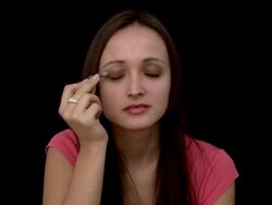 Model Makeup Step Two Stock Footage