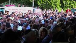 CLEAN : Friends and relatives attend Tel Aviv attack victims funeral News Clip
