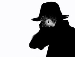 Cowboy Shoots Viewer with Gun HD Stock Footage