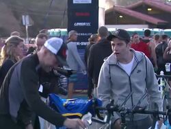 Max Greenfield at Nautica Malibu Triathlon Presented by Equinox on 9/8/13 in Malibu, CA. Stock Footage