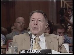 Hearing with comment from Berger and Weinburger, plus Bush News Clip