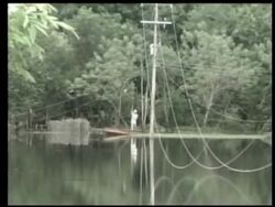 At least 20,000 people in southern Mexico remained trapped Monday on the rooftops of homes as hungry and dehydrated victims scrambled for government packages of food and medicine. News Clip