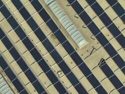 AERIAL Solar Energy Panels Stock Footage