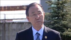 UN Sec Gen, IAEA chief, Yanukovych at meeting, Chernobyl News Clip