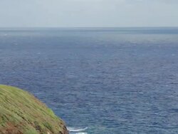 MS PAN Shot of Kilauea Lighthouse against ocean / Kilauea, Kauai, Kauai, Hawaii, United States Stock Footage
