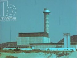 UNGG nuclear power reactor in Marcoule. France, 1950s Stock Footage