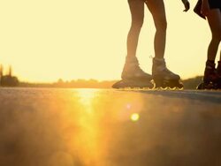 Rollerblading Stock Footage