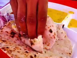 Traditonal Indian meal Stock Footage