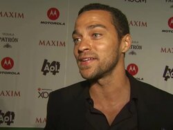 INTERVIEW: Jesse Williams on why he wanted to attend the Maxim party, what his Super Bowl traditions are, (Footage by WireImage Video/GettyImages) Stock Footage