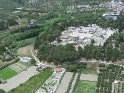 WS AERIAL DS View over Knossos / Heraklion, Crete, Greece Stock Footage