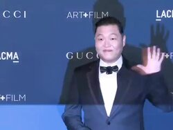 PSY at LACMA Hosts 2013 Art + Film Gala Honoring David Hockney And Martin Scorsese Presented By Gucci Stock Footage