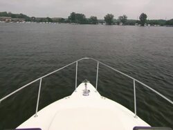 WS TS Boat moving  in water / Minneapolis, Minnesota, United States  Stock Footage