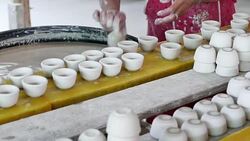 Clay cups Stock Footage