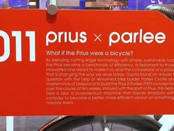 2011 Toyota Prius X Parlee Concept Bike montage Stock Footage