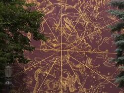 Wallpainting Constellation Stock Footage