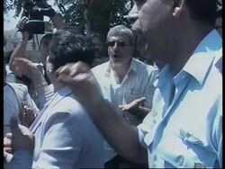 Palestinian minister manhandled amid scuffles at Orient House News Clip