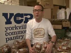 Ted Allen Launches the 'Bread Art Project' - A Hunger Relief Effort Stock Footage
