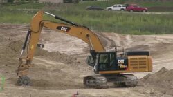 Development and construction in southeast Aurora by Southlands Mall Stock Footage