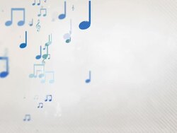 Floating Musical Notes - Pastel Blue (Full HD) Stock Footage